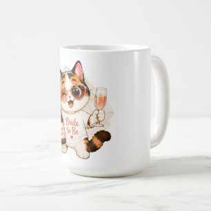 Caneca De Café Noiva Gatinha Calico Fofo e Aconchegante para ser