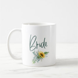 Caneca De Café Noiva Sunflower Eucalyptus Wedding