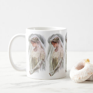 Caneca De Café Noiva Vitoriana Vintage com Bíblia Harrison Fisher