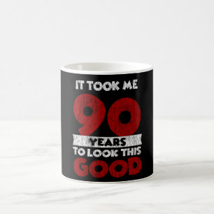 Caneca De Café Noivado De 90 Anos Me Fez Parecer Bom 90 Aniversá