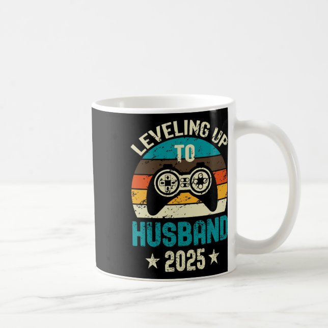 Caneca De Café Noivado Tee Para Gamer Groom Nascing Até Husb (Direita)