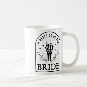 Caneca De Café Noivado W de Dia das Bruxas Gótico do Esqueleto No