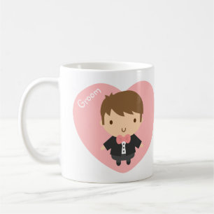 Caneca De Café Noivo de casamento fofo em smoking para ele