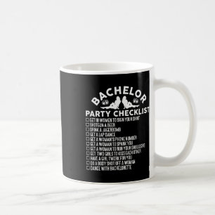 Caneca De Café Noivo Engraçado Lista de Verificação da Festa de D