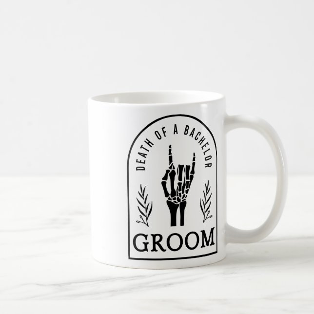 Caneca De Café Noivo Morte De Um Solteirão Casamento Gótico Solte (Direita)