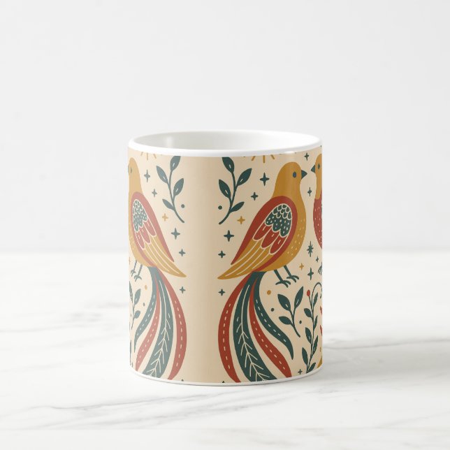 Caneca De Café Nokshi Katha : Pássaro (Pakhi) (Centro)