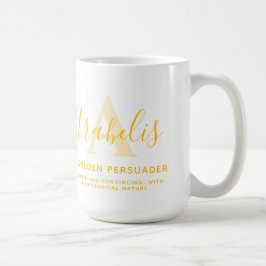 Caneca De Café Nome árabe significado e monograma ouro amarelo