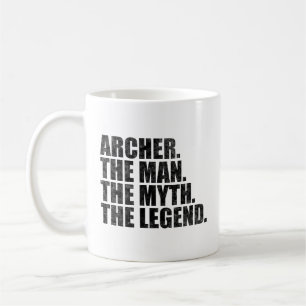 Caneca De Café Nome Archer, Archer O Homem O Mito A Lenda