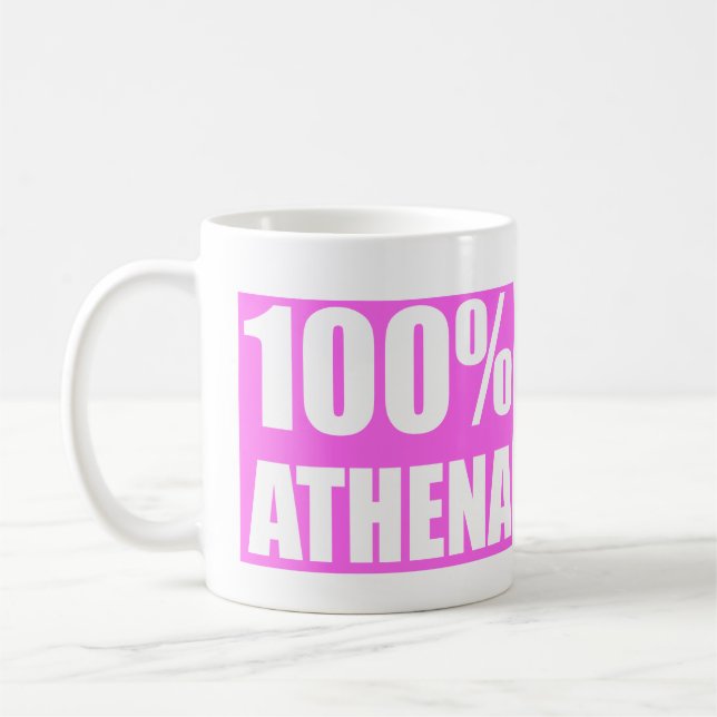 Caneca De Café Nome Athena 100% (Esquerda)