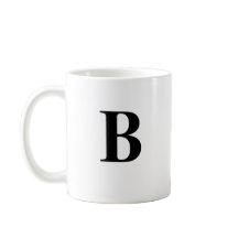 Nome B inicial e personalizado Coffee Mug