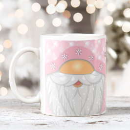 Caneca De Café Nome Cachorro Cor de Rosa Gnomo de Natal