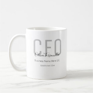 Caneca De Café Nome Cinza CFO Preto