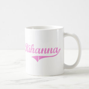 Caneca De Café Nome clássico do estilo de Rihanna