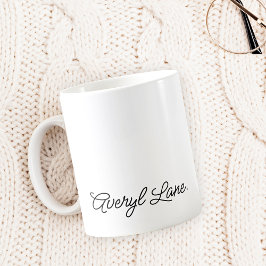 Caneca De Café Nome da Caligrafia Simples de Script Girly