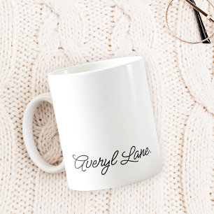 Caneca De Café Nome da Caligrafia Simples de Script Girly