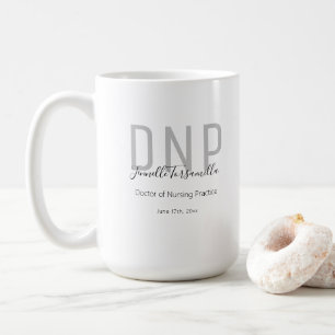Caneca De Café Nome da Cinza Negra do Keepsasaem do formando DNP