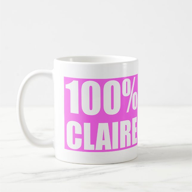 Caneca De Café Nome da Claire (Esquerda)