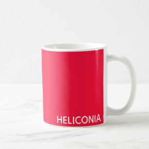 Caneca De Café nome da cor vermelha helicônia