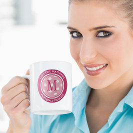 Caneca De Café Nome da Cotação Personalizada da Princesa Piceball