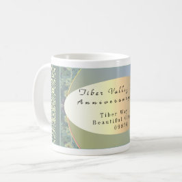 Caneca De Café Nome da empresa Floral Emblem