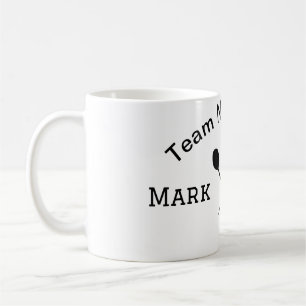 Caneca De Café Nome da equipe aqui adicione nome número bola golf