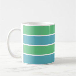Caneca De Café Nome da faixa azul / verde Mug
