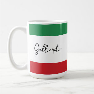 Caneca De Café Nome da Família Personalizada Italiana