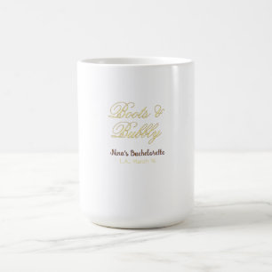 Caneca De Café Nome da festa de despedida de solteira Boots & Bub