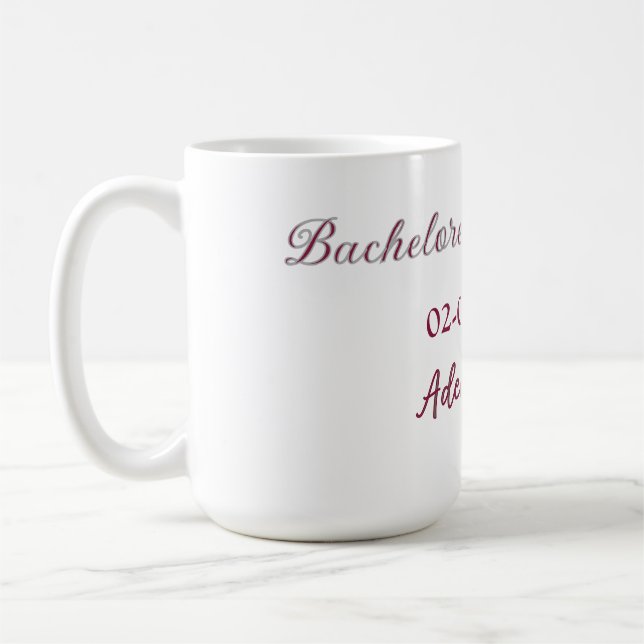 Caneca De Café nome da festa de solteira maron data chá de noiva  (Esquerda)