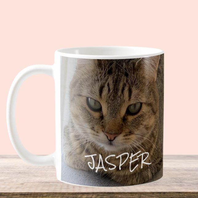 Caneca De Café Nome da Foto Cat (Criador carregado)