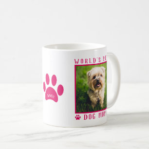 Caneca De Café Nome da Foto da Melhor Mãe de Cachorro do Mundo Im