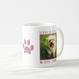 Caneca De Café Nome da Foto da Melhor Mãe de Cachorro do Mundo Pe