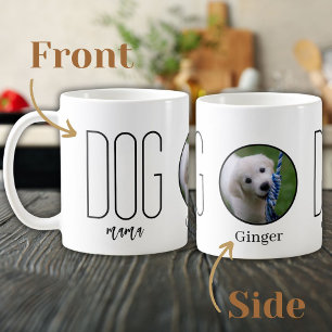 Caneca De Café Nome da Foto do Cachorro Mãe Café