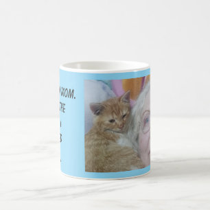 Caneca De Café Nome da Foto do Gato e do Proprietário, Personali