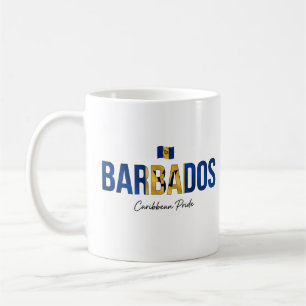 Caneca De Café Nome da Ilha Barbados Orgulho Diário