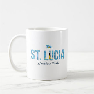 Caneca De Café Nome da Ilha de Santa Lúcia | Orgulho Diário