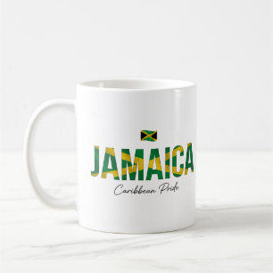 Caneca De Café Nome da Ilha Jamaica Orgulho Diário