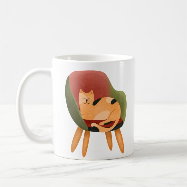 Caneca De Café Nome da Mãe de Gato Bonito (Esquerda)
