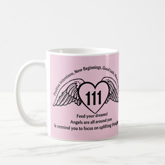 Caneca De Café Nome da Numerologia de Afirmação do Número Pink An (Esquerda)
