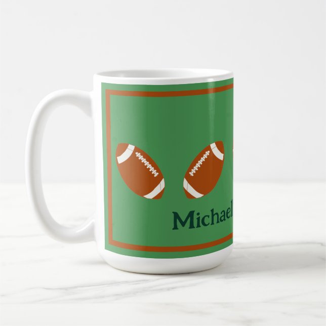 Caneca De Café Nome da PERSONALIZAÇÃO do futebol (Esquerda)