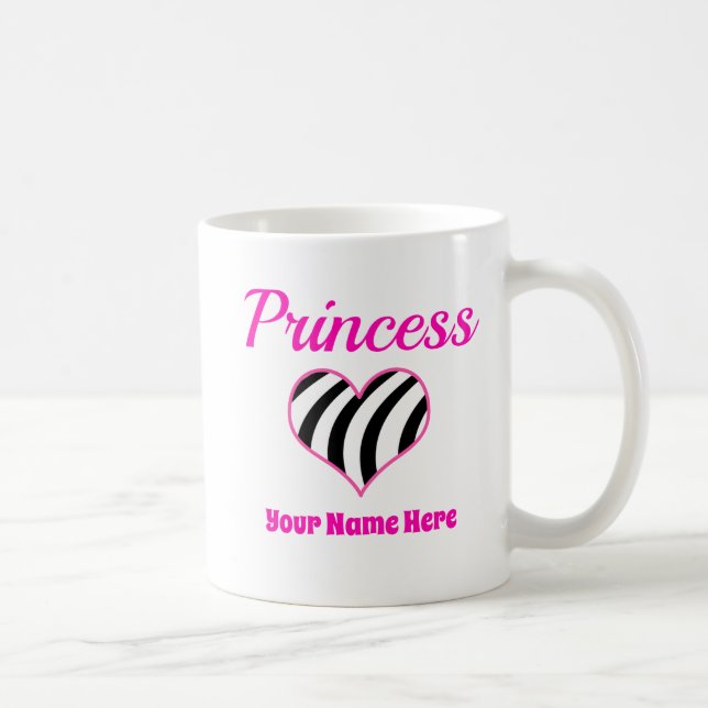 Caneca De Café Nome da Princesa (Direita)