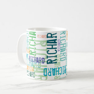 Caneca De Café Nome da Tipografia legal e moderna