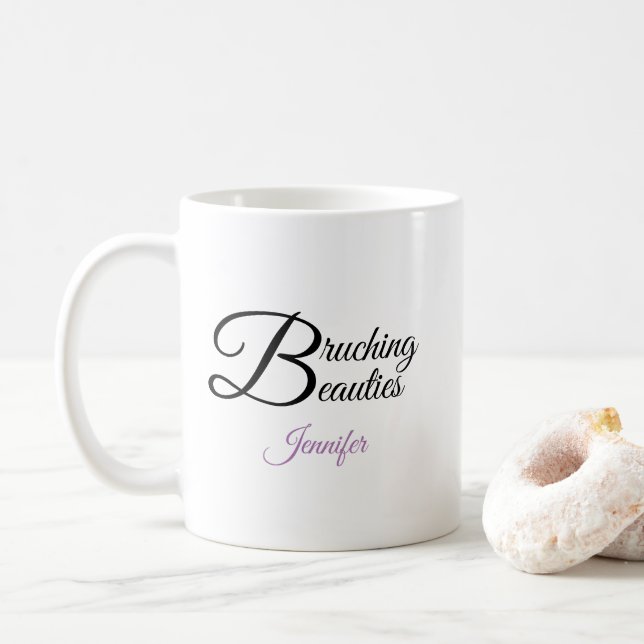 Caneca De Café Nome das Belezas de Brunching (Com Donut)