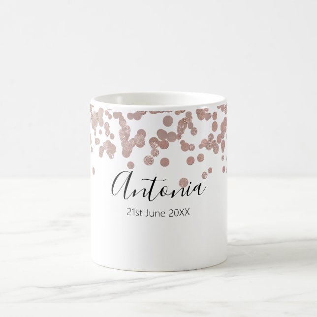 Caneca De Café Nome de aniversário com escrita elegante (Centro)
