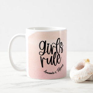 Caneca De Café Nome de BFF Personalizado Garotas Regem Amizade