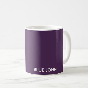 Caneca De Café Nome de cor azul John púrpura
