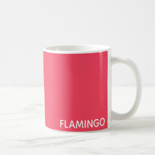 Caneca De Café Nome de cor rosa Flamingo