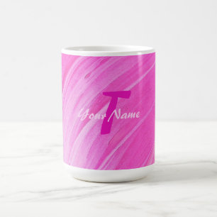 Caneca De Café Nome de Design de espiral rosa Café Mug HAMbyWG