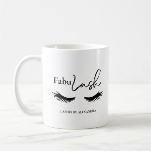 Caneca De Café Nome de empresa personalizado FabuLash