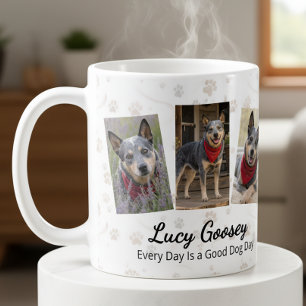Caneca De Café Nome de Foto de Cachorro Dito Fofo